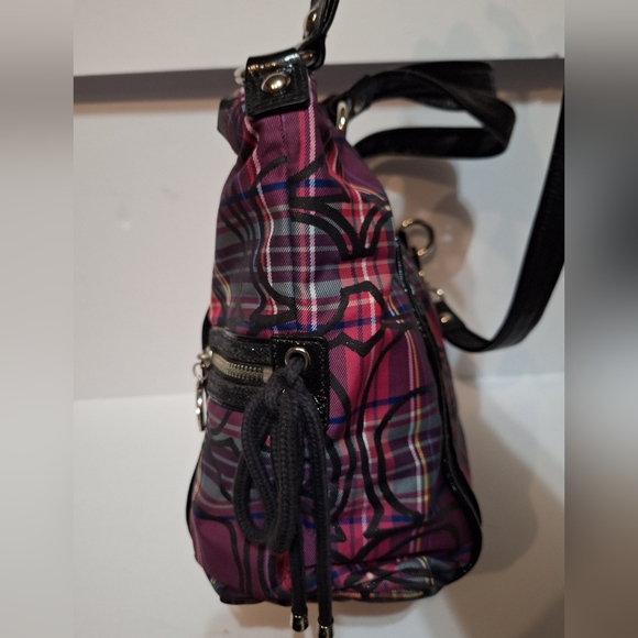 Coach Signature Poppy Tartan Plaid Spotlight 14371 - Picture 5 of 16